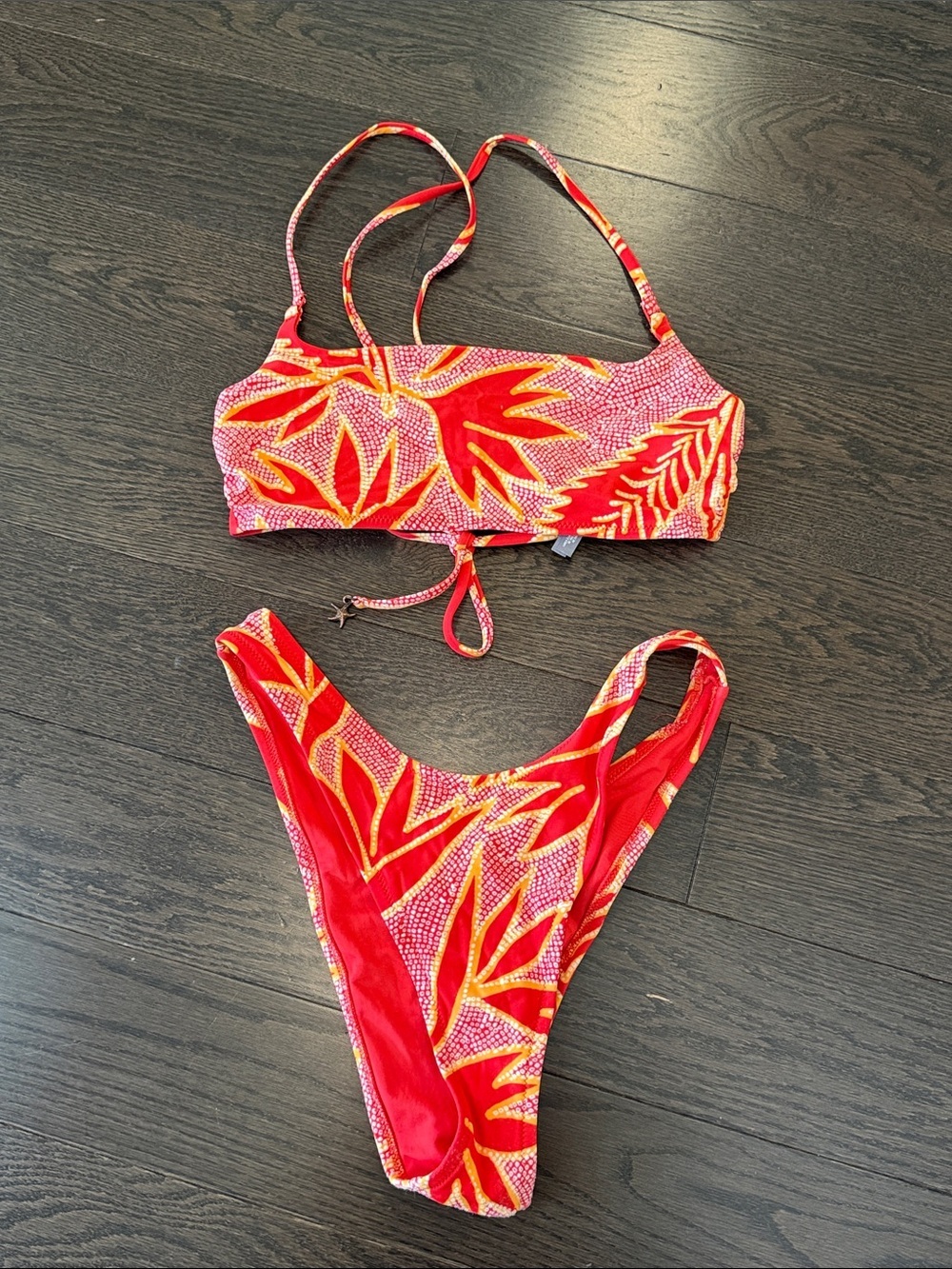 Aerie red print bikini Medium